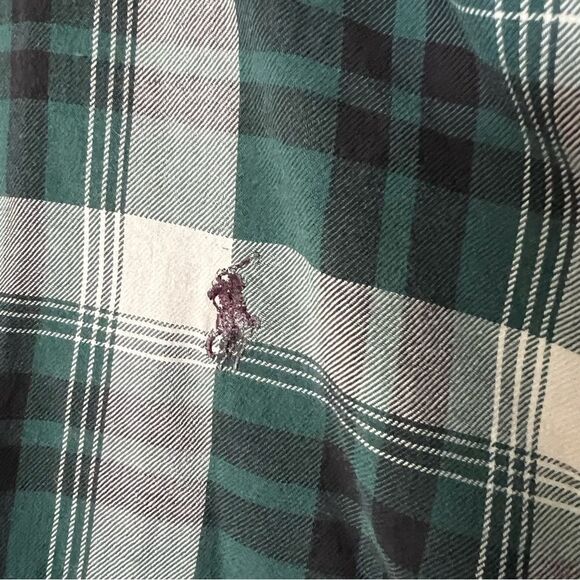 Ralph Lauren Shirt Mens Sz M Green Blaire Plaid Button Down Long Sleeve Cotton - Picture 5 of 12